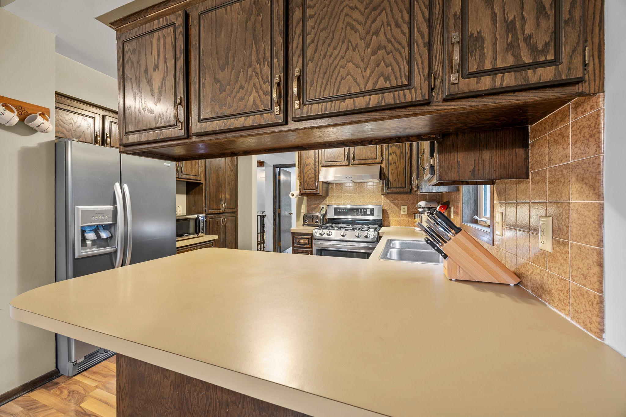 Stainless steel appliances.