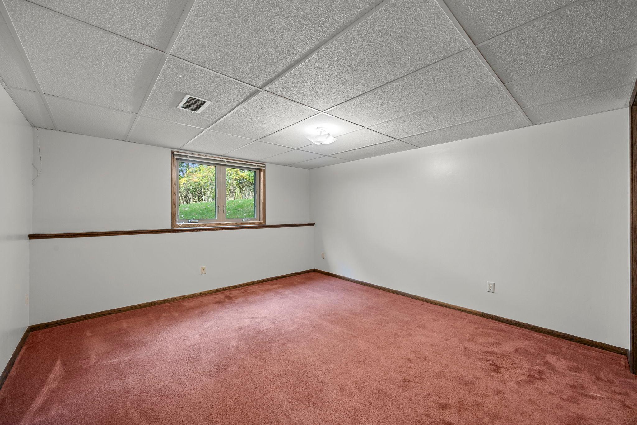 Lower-level third bedroom.