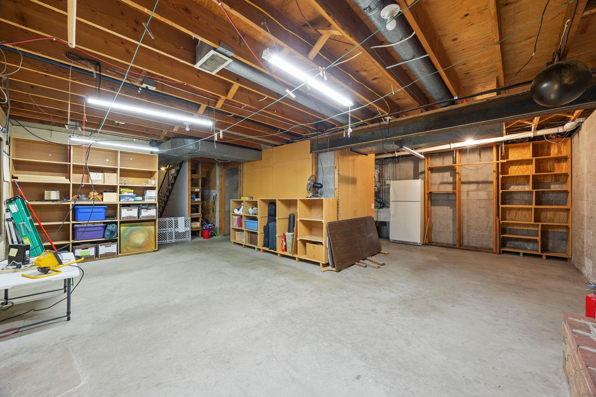 Plenty of storage space or can be finished to create more living space.