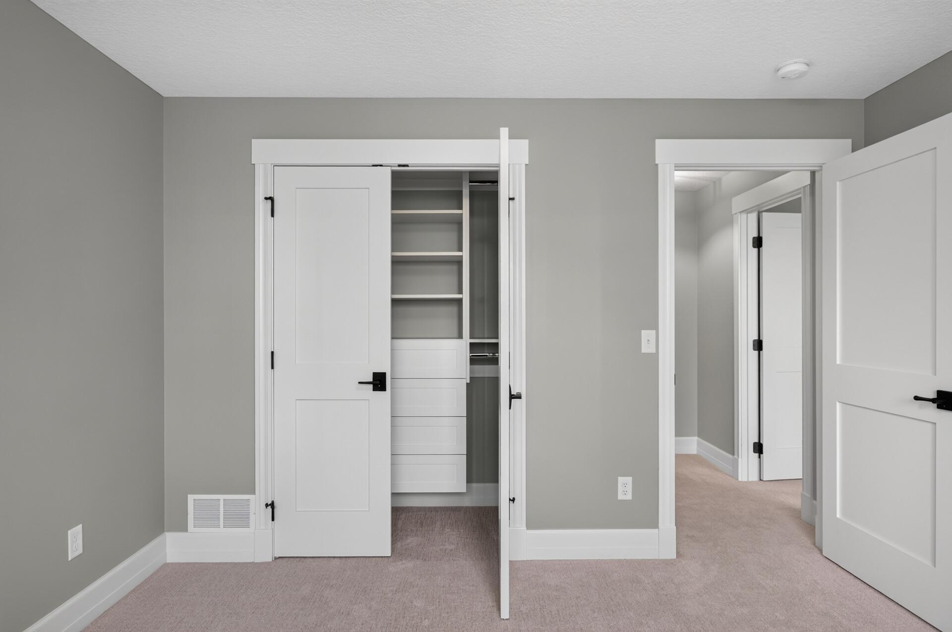 Lower Level Bedroom #2 with Built-In closet system