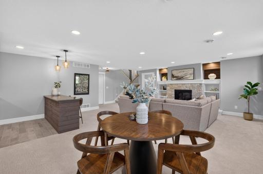 Lower Level Family Room is the perfect spot for movie night, game night, or watching the big game