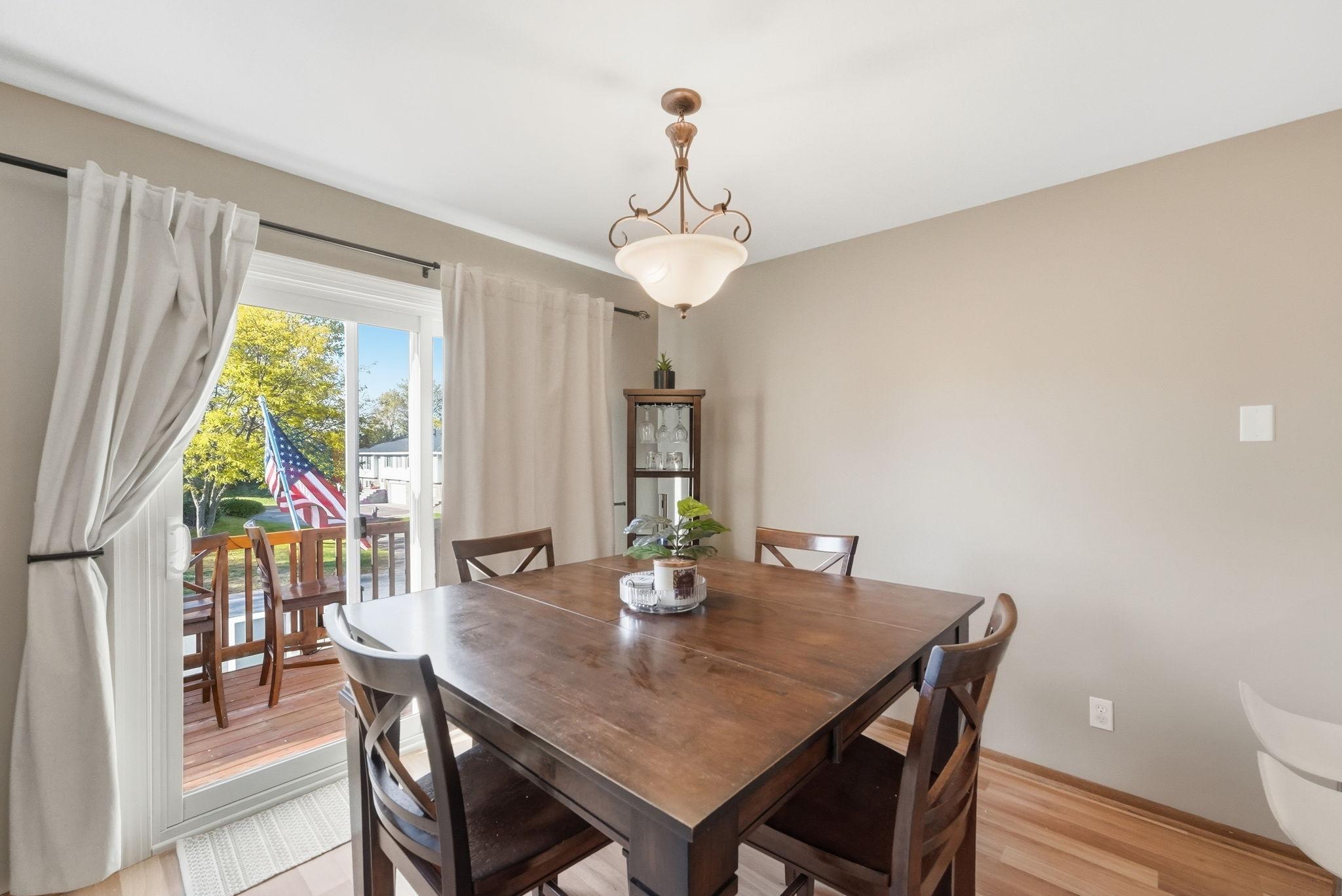 Dining room opens to the deck