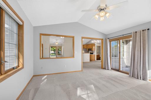 Sliding glass door in the Sunroom opens to the back patio.