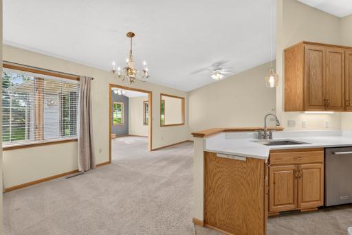 Nice open design with a views toward the Sunroom.