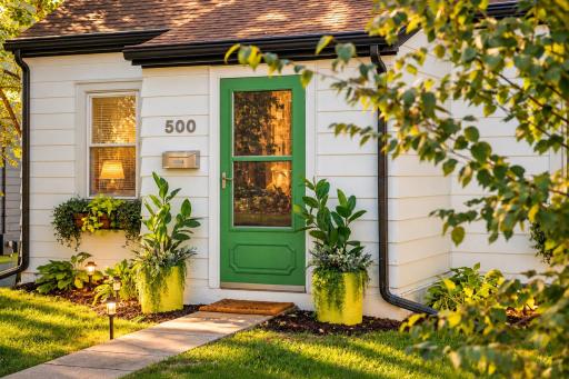 Golden-Hour Green Door Entryway_500 William Street, Excelsior. (enhanced)