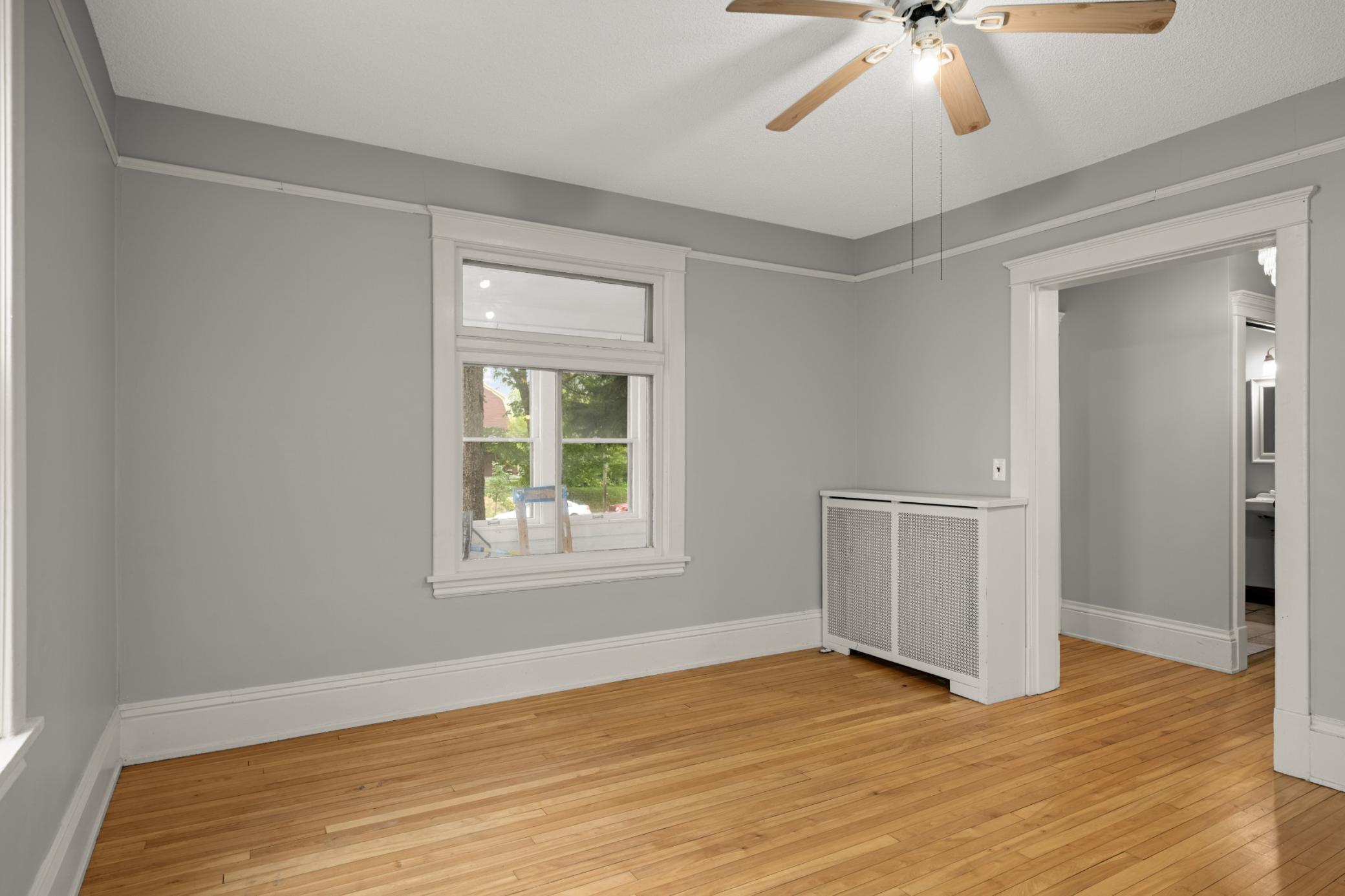Large Living Room with Ceiling Fan