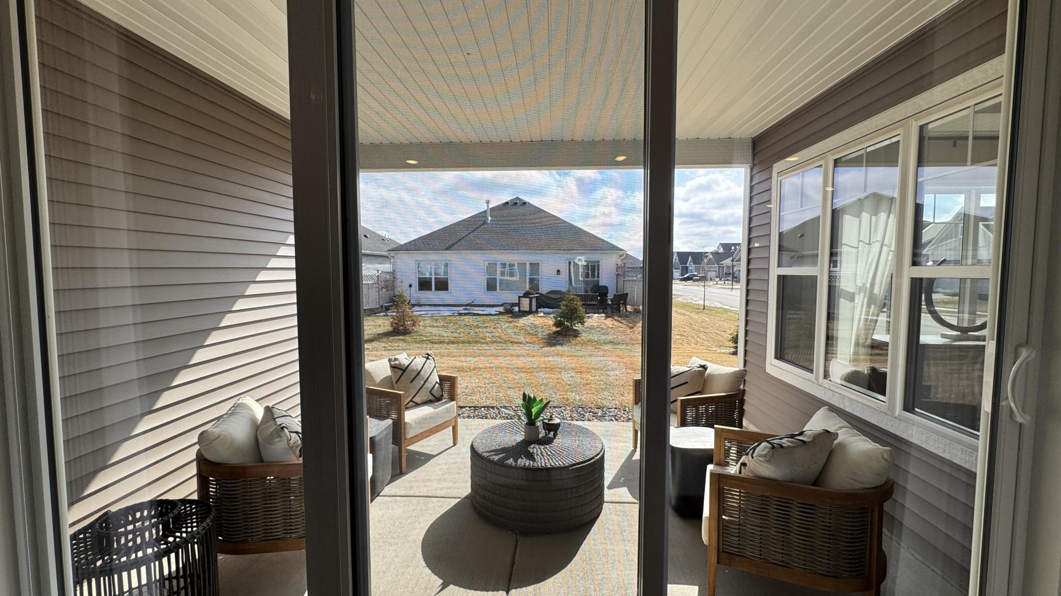 The irresistable covered (1) patio- we super sized the patio door- it is 9 feet by 8 feet! This is your WOW moment.