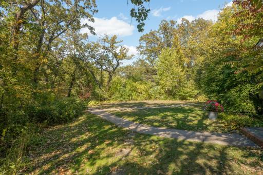 This is the large and private expansive front yard