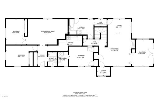 Main floor (ADU on left portion, Main house on right portion)