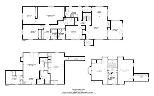 Whole structure floor plan (Main house + ADU)