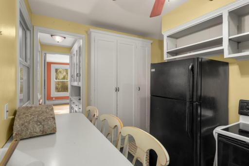 A handy butler's pantry connects the kitchen and dining room