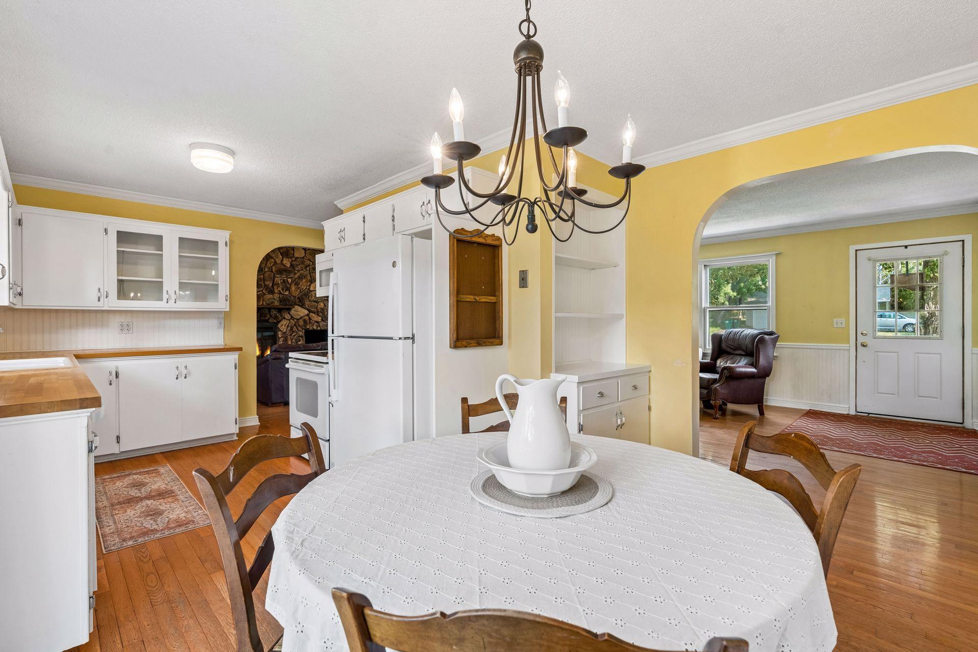 Dining Room opens up nicely to the Kitchen
