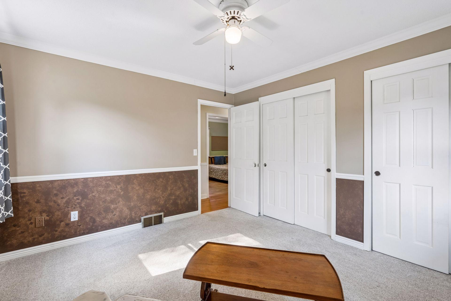 Double closets in the Primary Bedroom