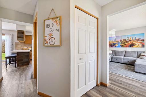 Front Entry Way that leads to Kitchen or Living Room