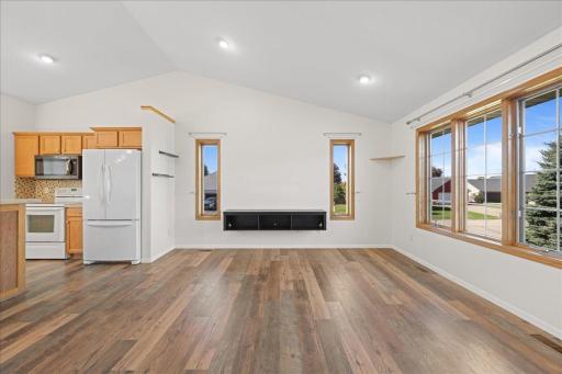 Oversized living room and a perfect spot for the t.v!