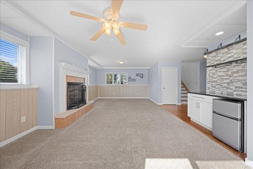 Another view of the spacious family room in the lower level.