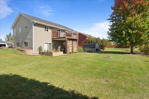 The back yard also features a fenced in garden area just past the patio and a storage shed for all your outdoor items!
