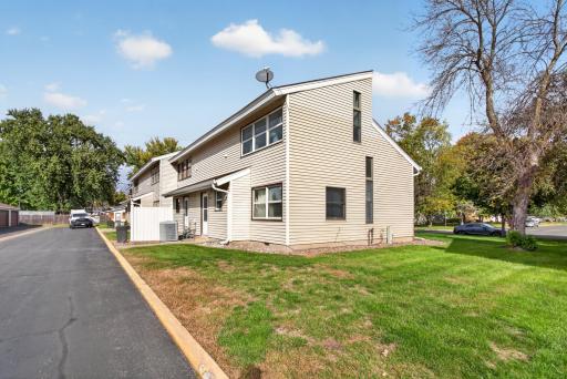 great end unit looking at the back door (parking garage on the other side of street)