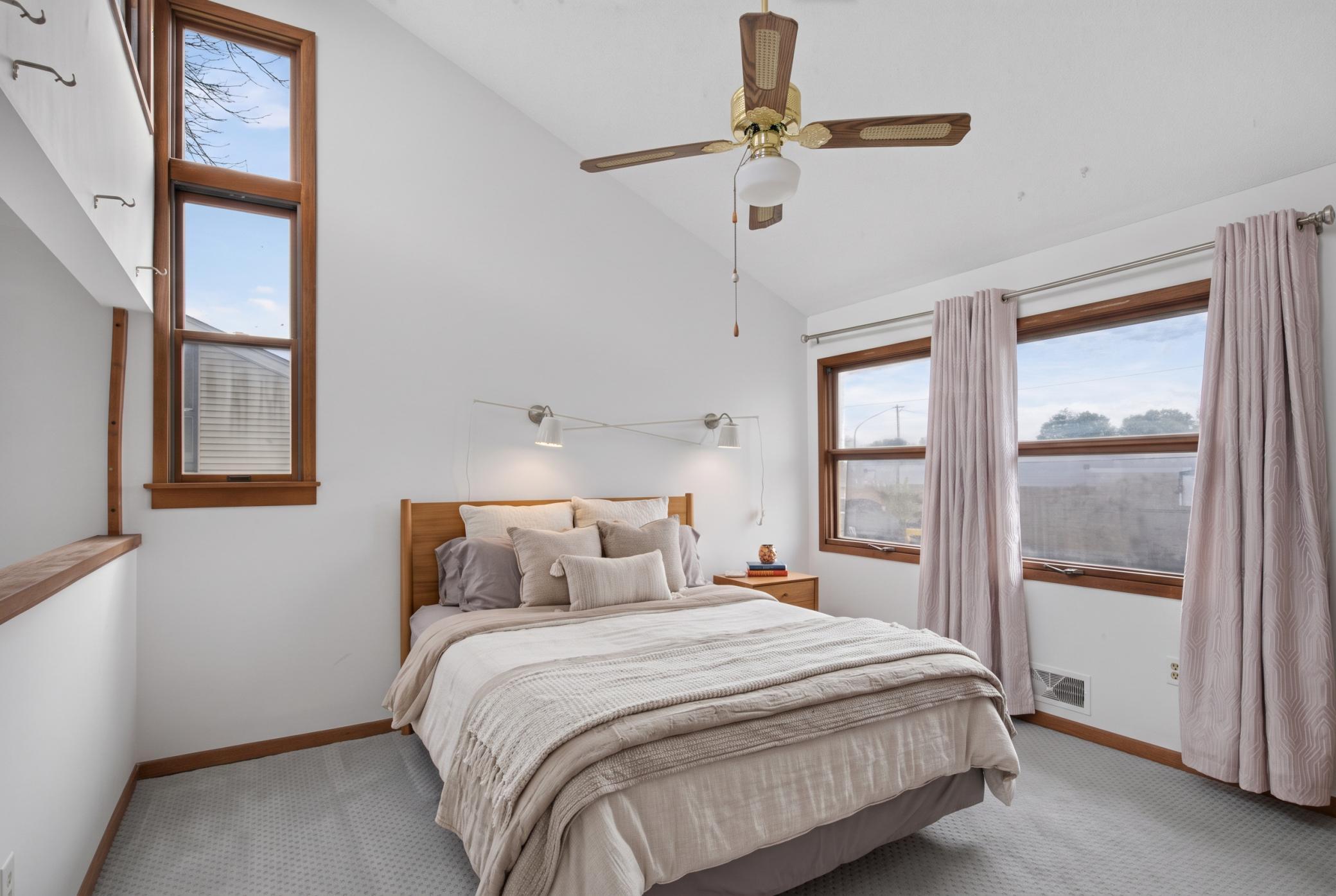 Upper level: bedroom (virtually staged)