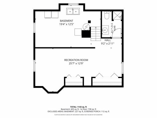 3150 McKinley St NE Basement Level Floor Plan