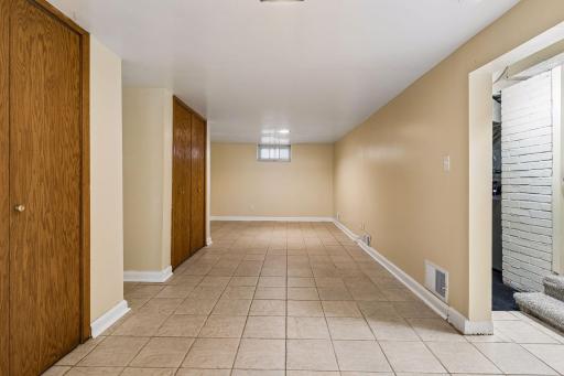 This massive flex space has the potential to become a second bedroom with the addition of an egress window.