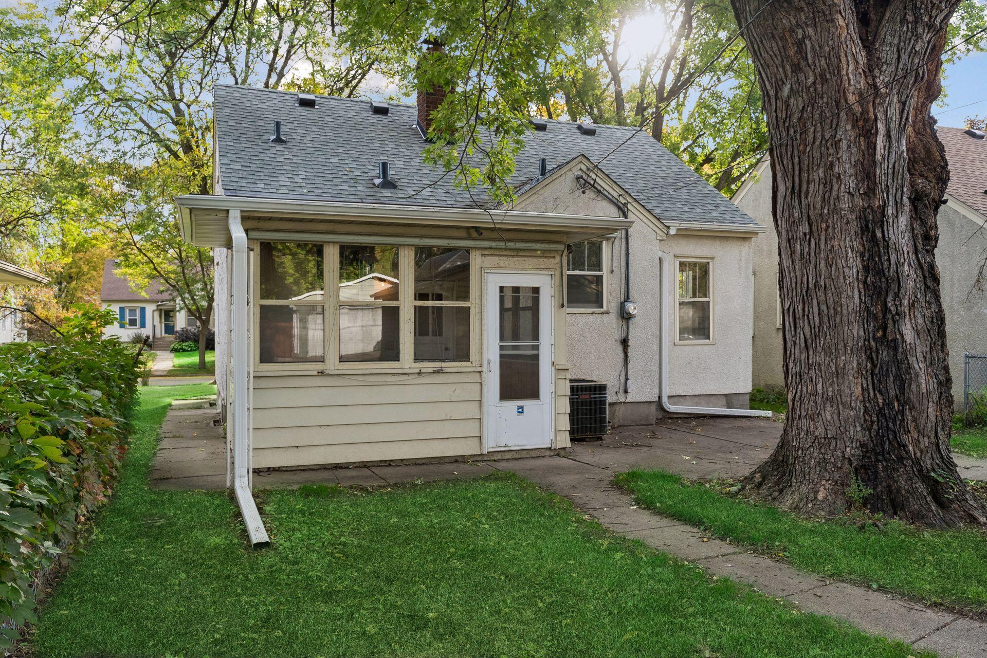 A view of the back yard. The roof is only three years old along with the gutters and rain guards.
