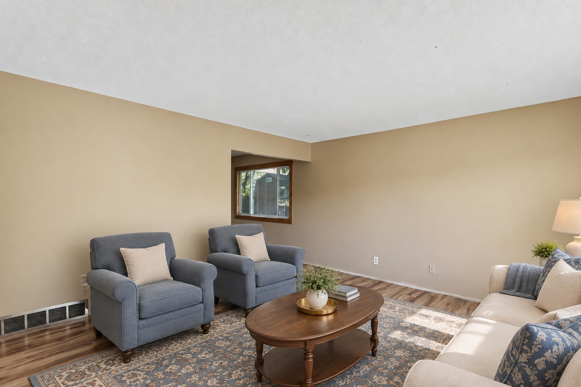 Virtually Staged Living Room
