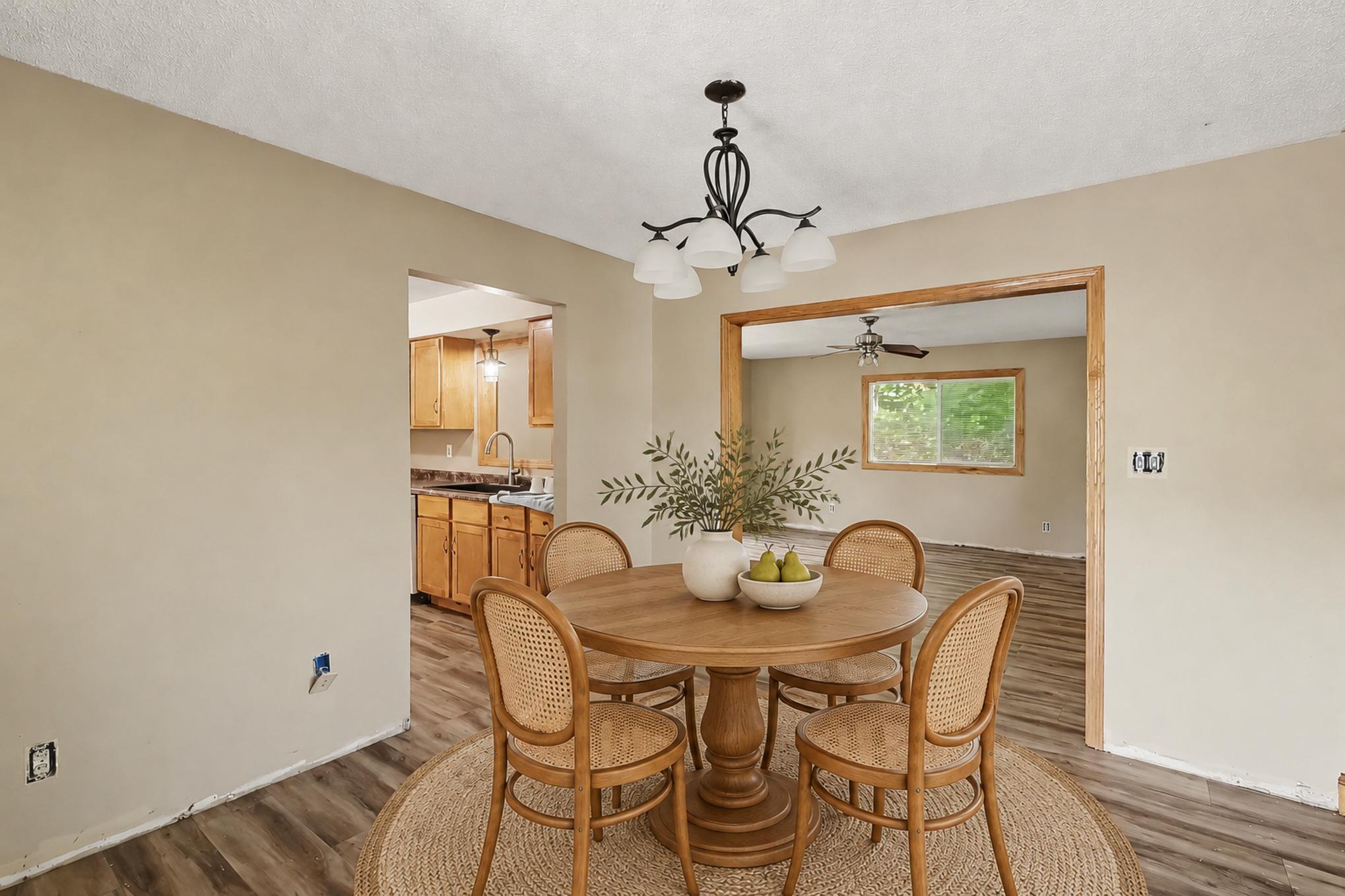Virtually Staged Dining Area
