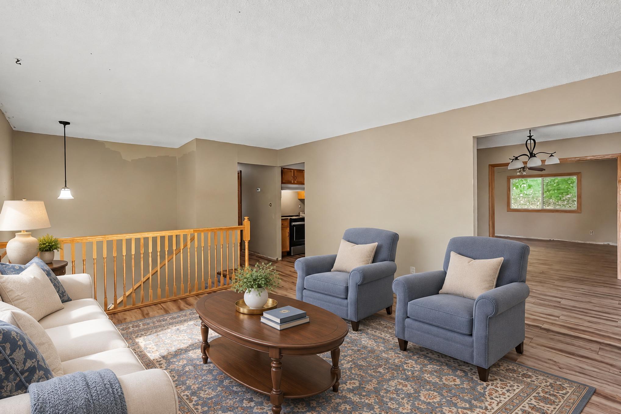 Virtually Staged Living Room
