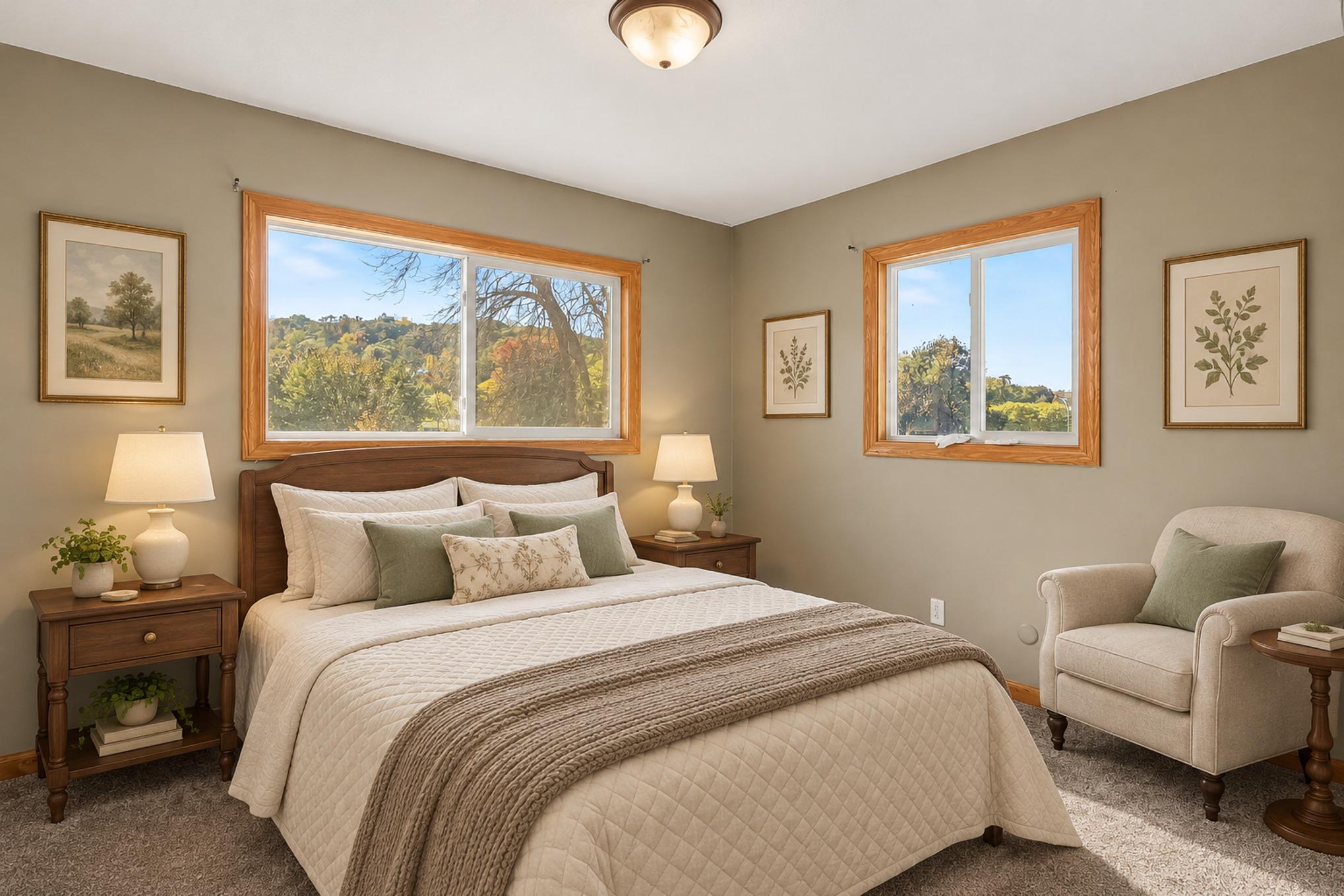 Virtually Staged Bedroom
