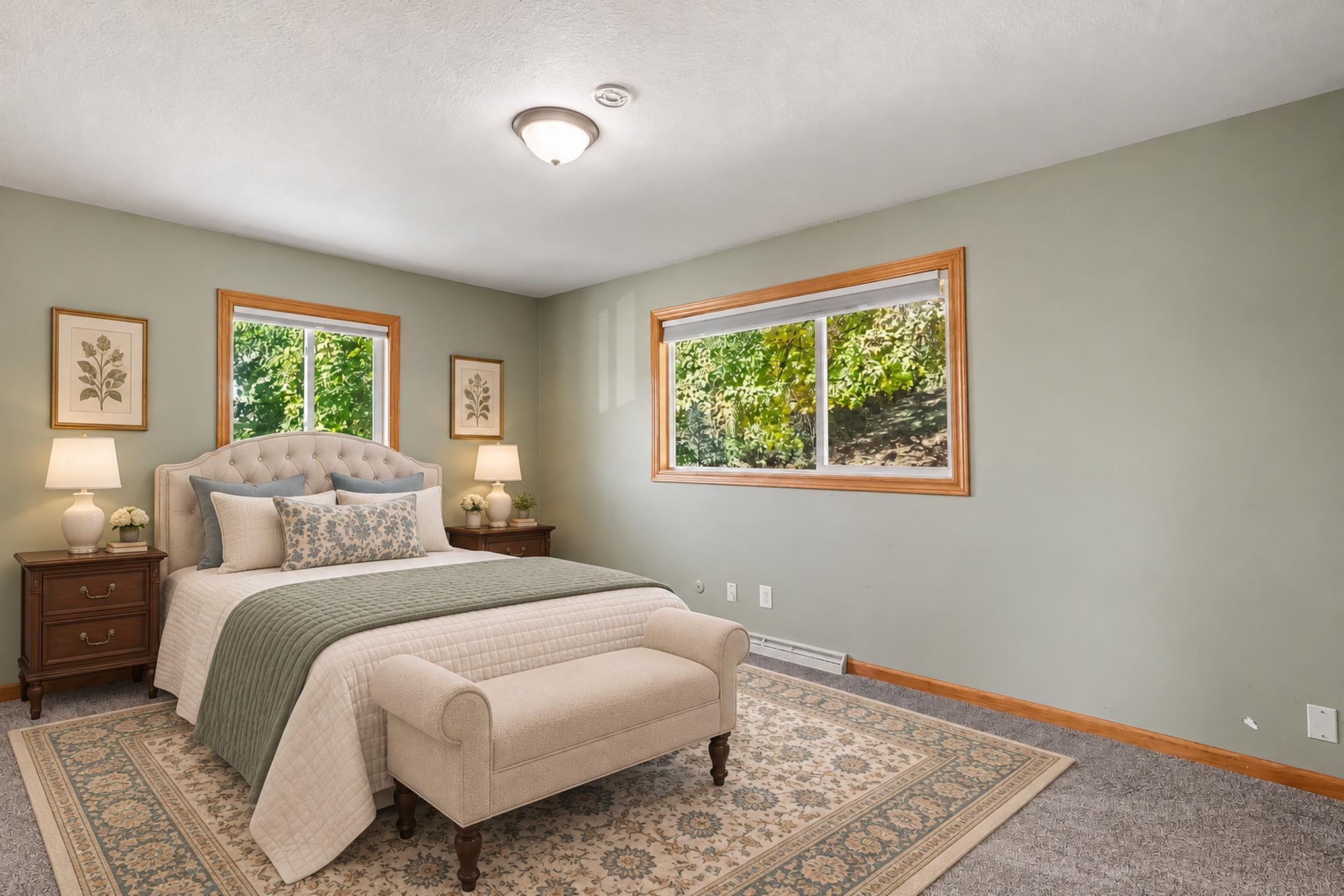 Virtually Staged Bedroom