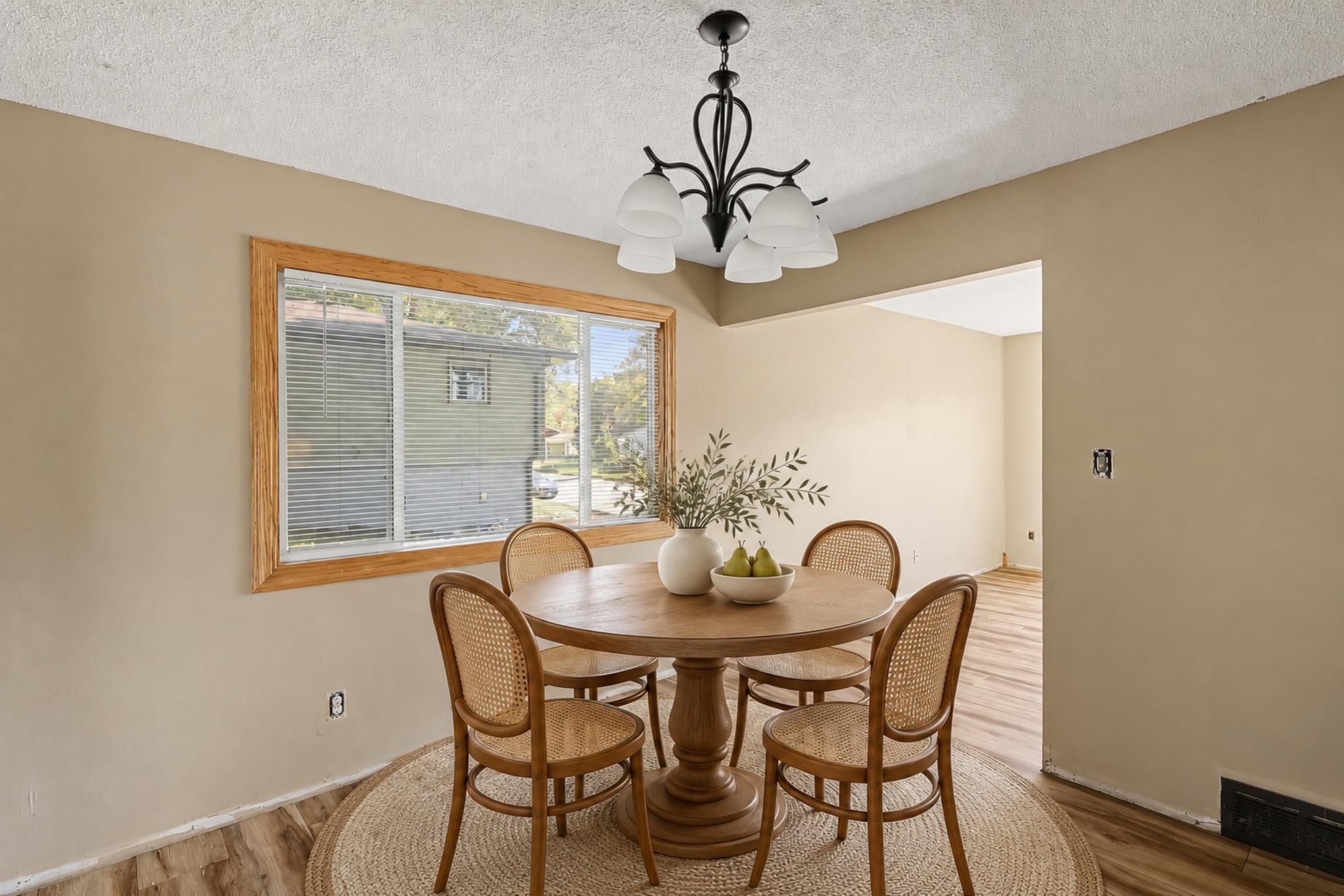 Virtually Staged Dining Area