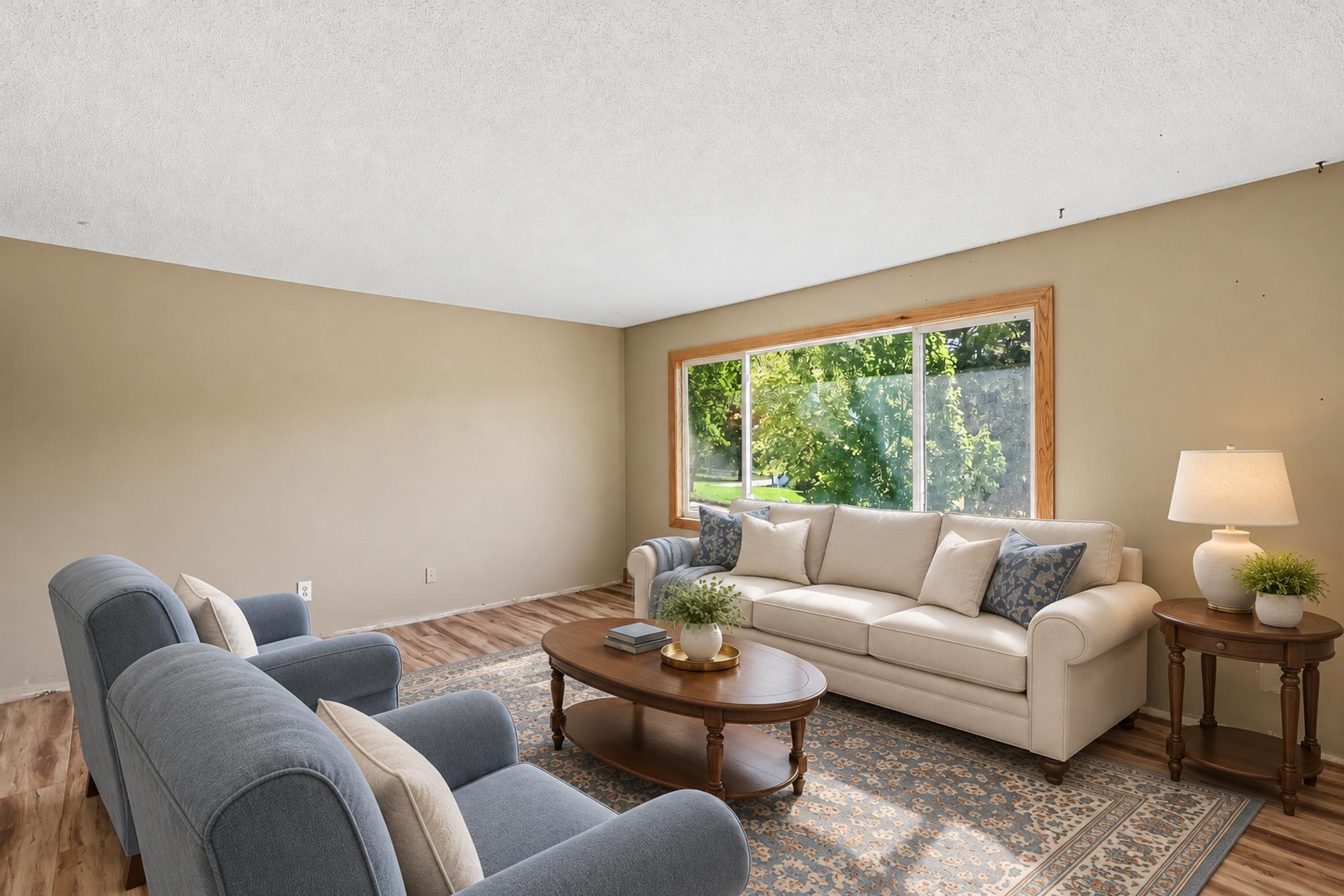 Virtually Staged Living Room