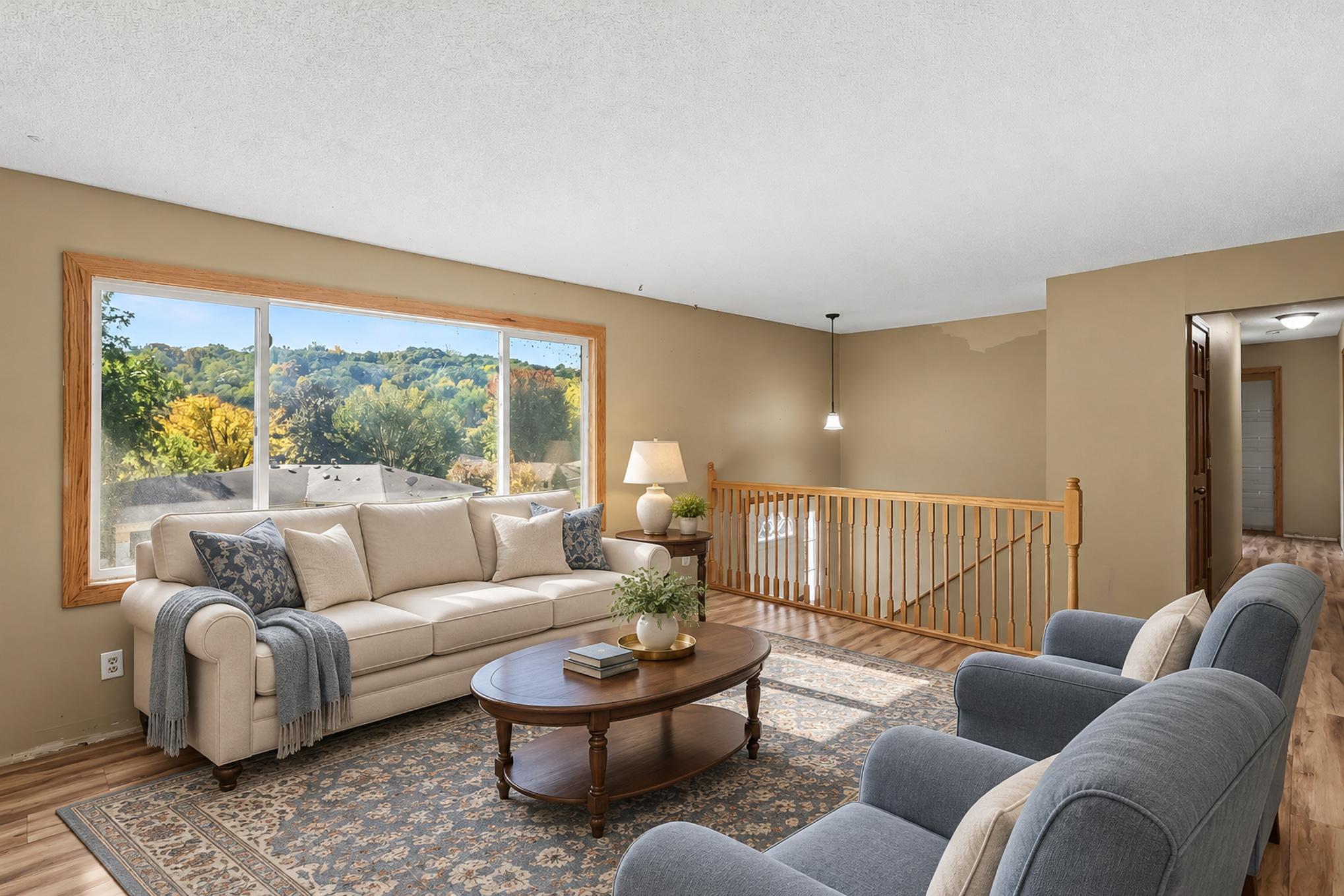 Virtually Staged Living Room