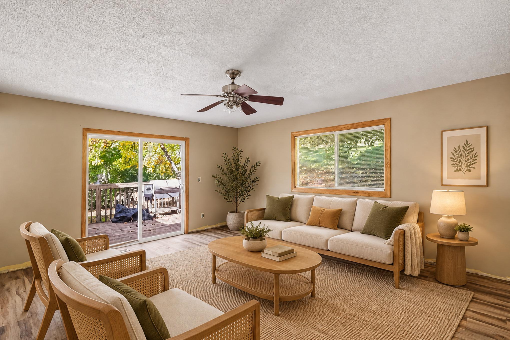 Virtually Staged Family Room