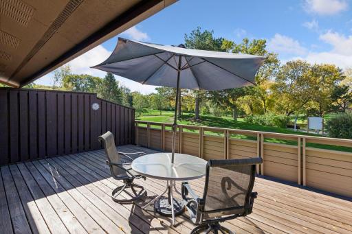 Beautiful golf course views from the deck.
