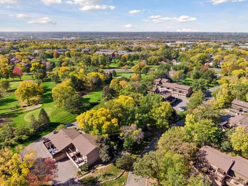 Surrounded by golf course and lovely woods.