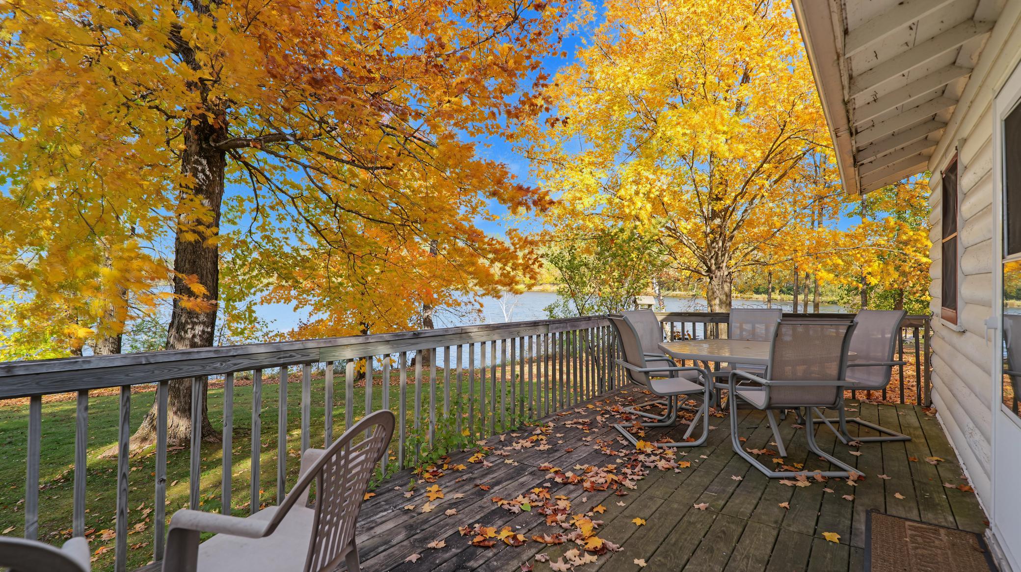 13505 485th Ave. Parkers Prairie MN Block Lake CABIN 1 WITH GAS FIREPLACE AND SCREEN PORCH PLUS THE DECK