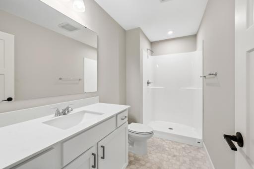 Finished Lower Level 3/4 Bath - The Crestview at 810 Walnut Ct in Oakview Ridge!