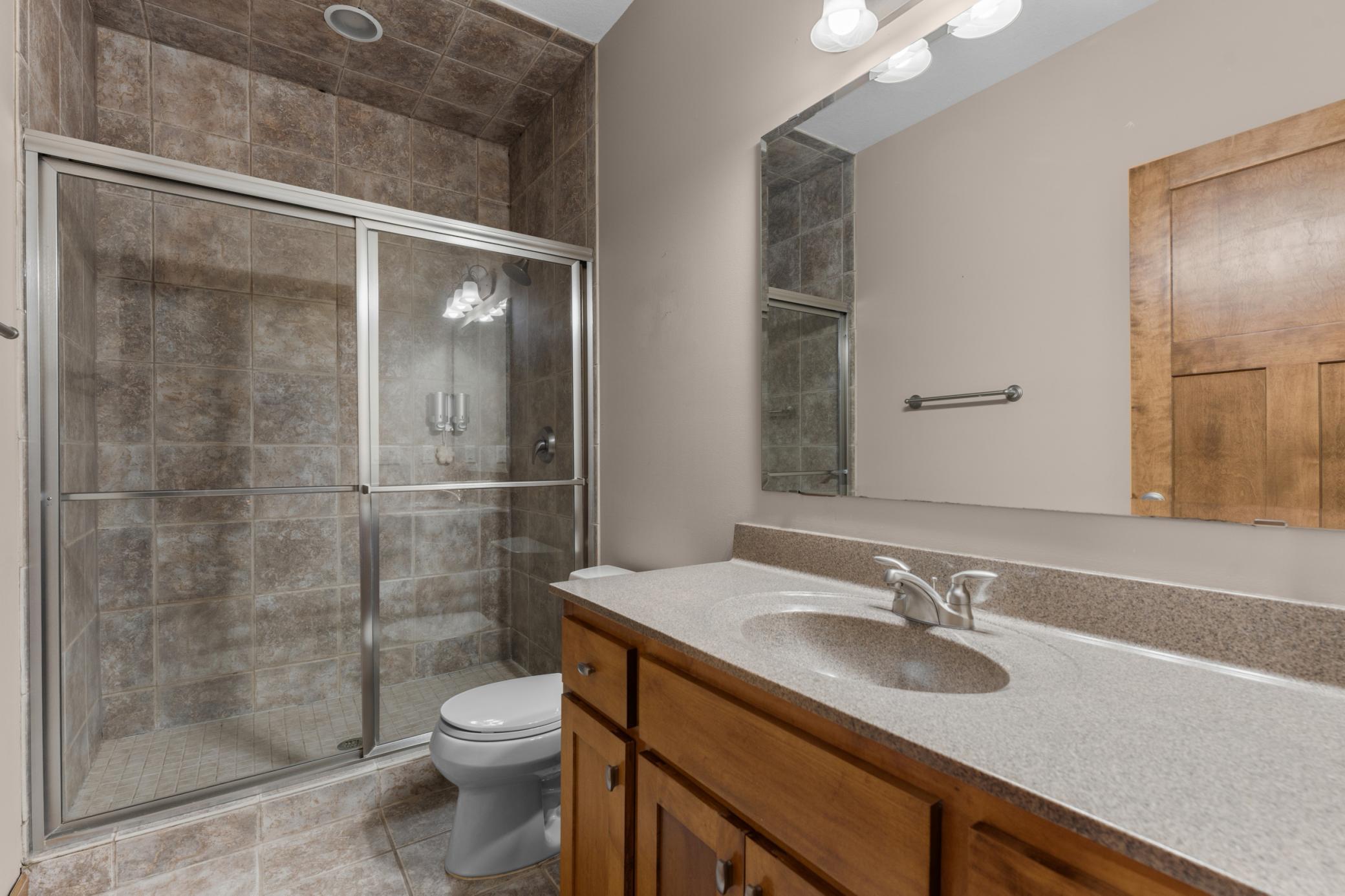 Lower Level 3/4 Tiled Bath