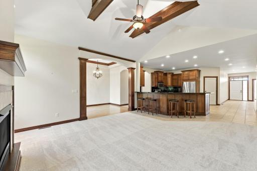 Living Room / open concept to kitchen and dining