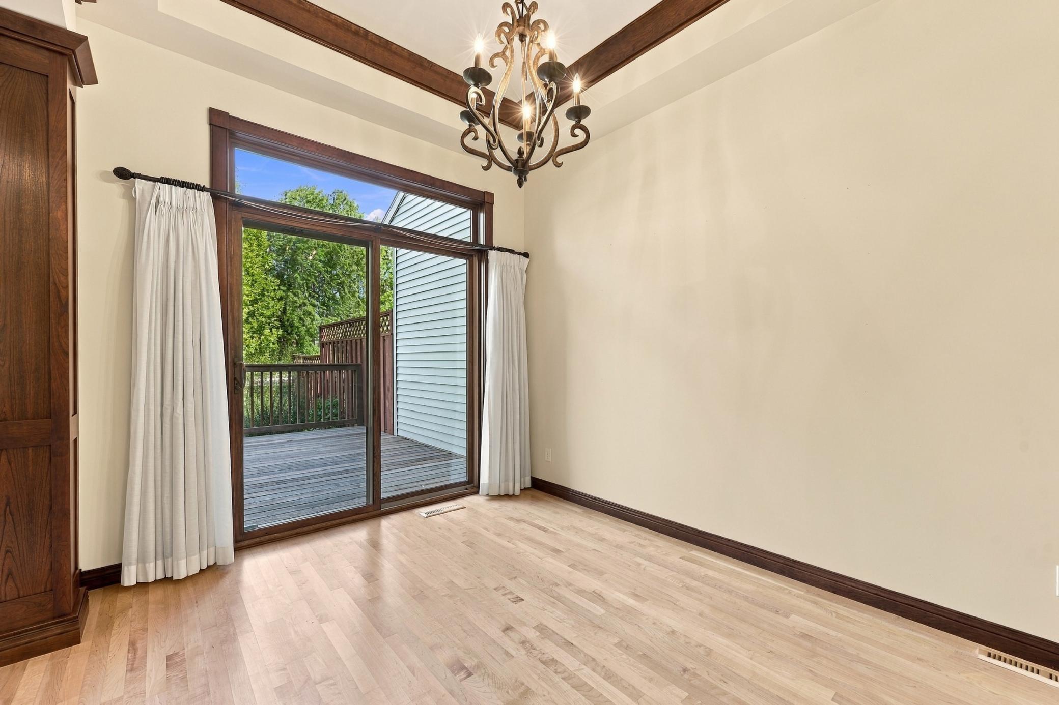 Dining Room leading out to brand new deck