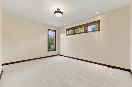 Spacous primary bedroom with great light and privacy