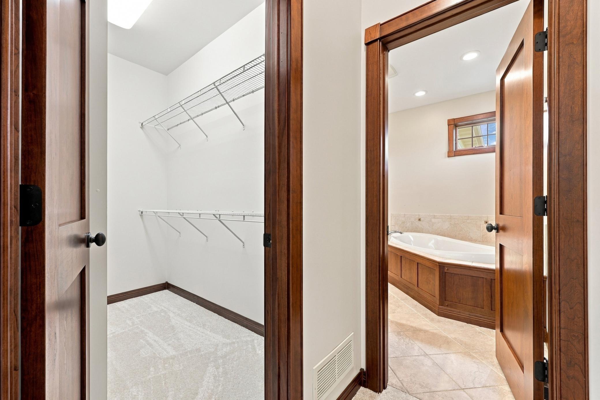 Large walk-in closet in primary bedroom