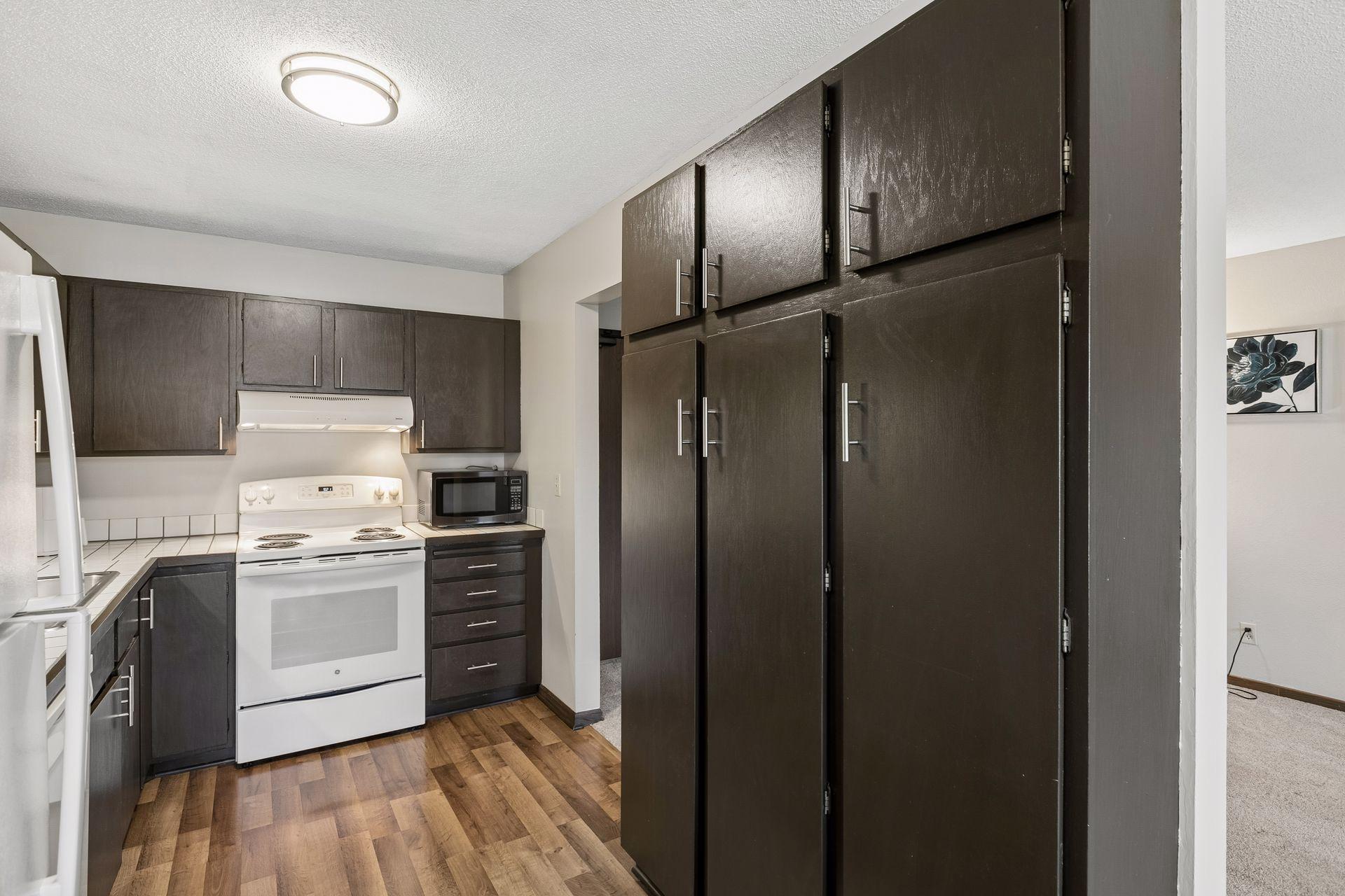 beautiful dark wood cabinetry