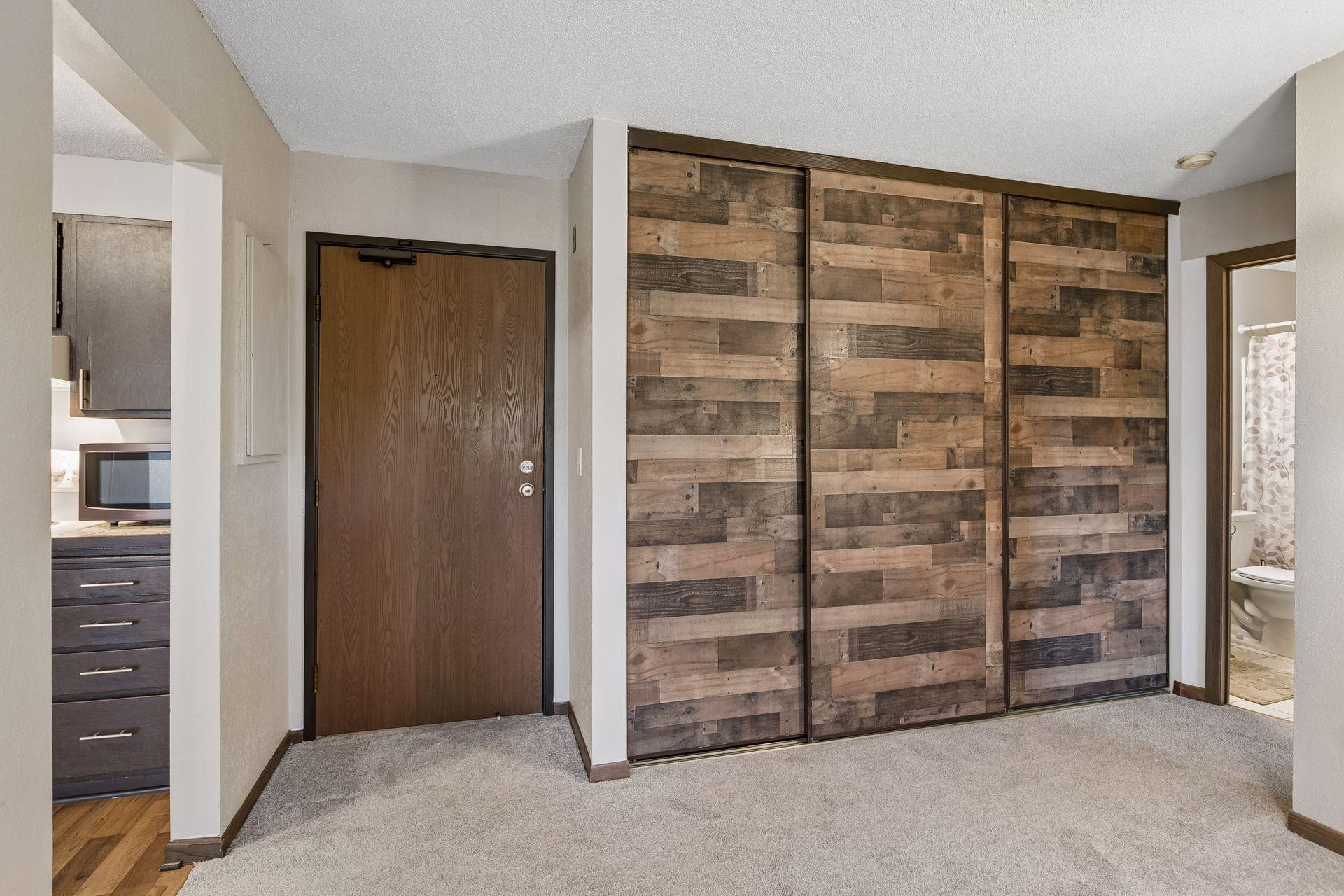 Front entry with convenient laundry area