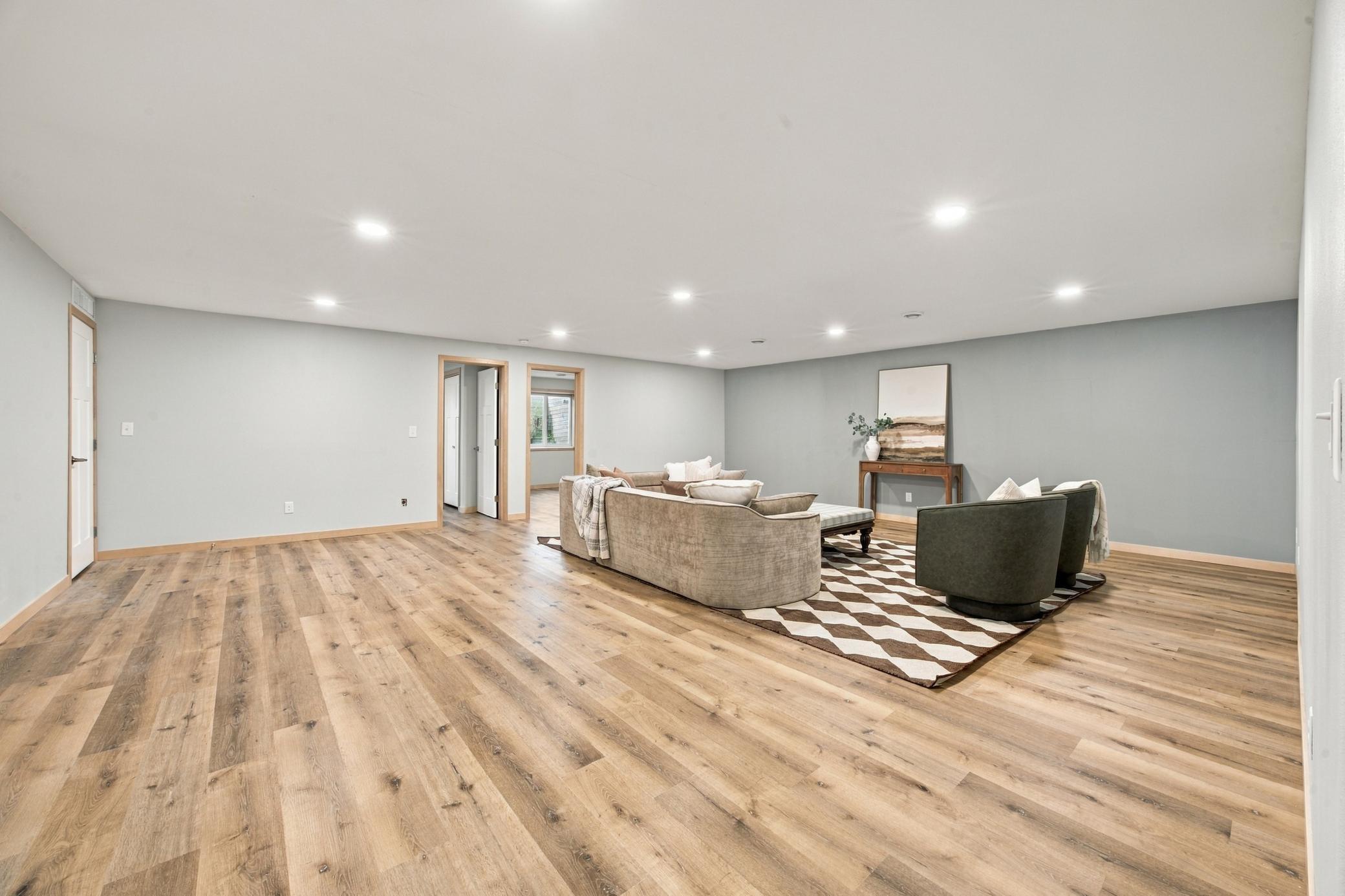 Additional massive basement space perfect for family movie nights in your private theater space!