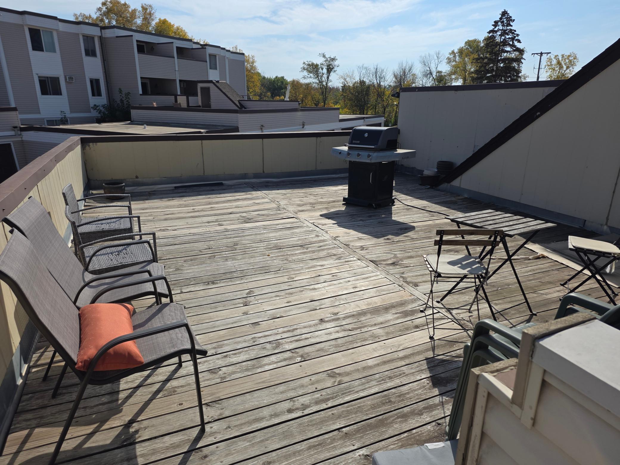 Walkout to large deck! Entertain and can have a covered area too.