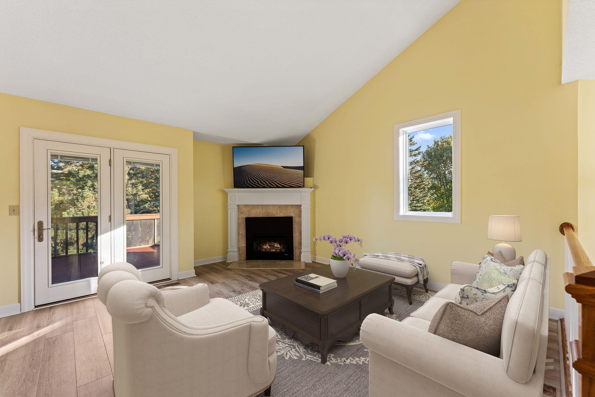 Living Room Virtual Staged