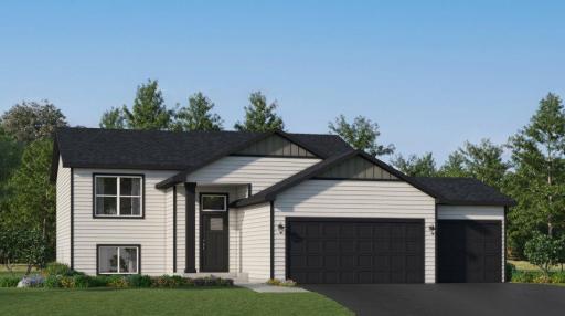 (Exterior rendering, actual home's finishes will vary.)